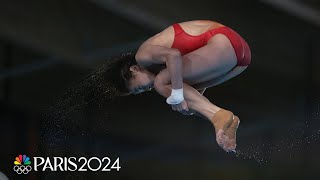 China secures goldsilver in womens 10m platform final behind Quan Chen  Paris Olympics [upl. by Adnilram]