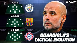 GUARDIOLAS TACTICAL EVOLUTION RECREATING PEPS BARCELONA BAYERN AND MAN CITY TACTICS IN EA FC 24 [upl. by Eelorac164]