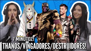 JOVENS REAGEM A RAP DO THANOS RAP DOS VINGADORES RAP DOS DESTRUIDORES DE MUNDO  7 MINUTOZ [upl. by Anuala]