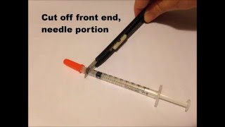 Refill Parker Roller Ball Cartridge using syringe vacuum method V2 [upl. by Hornstein]