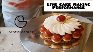 4 Min Review Paris  Cédric Grolet Opéra SaintHonoré Cake Making Live Performance [upl. by Welch]