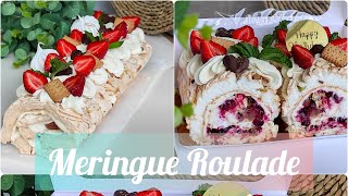 Meringue Roulade The best meringue roulade recipe  How to make Meringue Roulade [upl. by Glovsky]