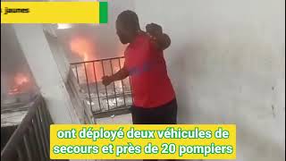 Incendie au marché Mboppi une quinzaine de boutiques ravagées par les flammes [upl. by Scurlock]