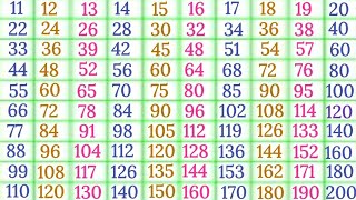 Tables 11 to 20 in English multiplication tables Pahade 11 se 20 tak scjkipathshala9811 [upl. by Pinkham544]