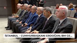 İstanbul  Cumhurbaşkanı Erdoğan BM Genel Kurulu’nda İsrail’in saldırgan politikalarına karşı a [upl. by Ettener]