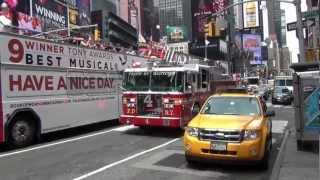 FDNY Responding to a call at Times Square HD [upl. by Nilra]