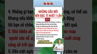 Câu Nói Nên Đọc xuhuongyoutube phattrienbanthan baihoccuocsong zbizworld [upl. by Neerod]