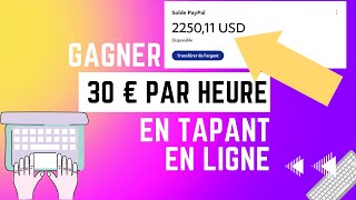 Gagner 2 000 € par mois en tapant des textes  Emplois de dactylographie DANS LE MONDE ENTIER [upl. by Esma856]