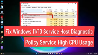 Fix Windows 11  10 Service Host Diagnostic Policy Service High CPU Usage [upl. by Richard]