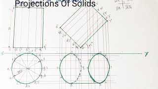 Projections Of Solids Cylinder [upl. by Capriola]