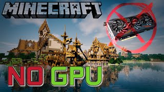 NO GPU   Minecraft framerate FPS Test with intel i7 UHD630 [upl. by Aynekat]