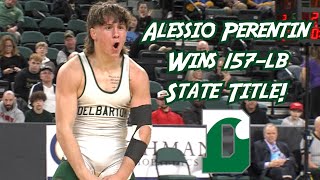 Alessio Perentin Wins 157lb State Title  Delbarton Sophomore Stars at Boardwalk Hall [upl. by Anaillil]