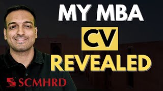 My SCMHRD CV revealed  How are MBA CVs made [upl. by Ardnyk]