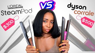 LOreal Steampod 30 VS Dyson Corrale  WHICH FLAT IRON IS BETTER [upl. by Morty]