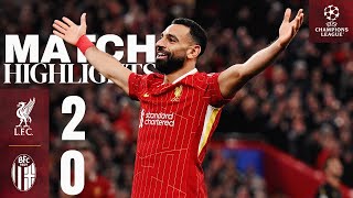 HIGHLIGHTS Mac Allister amp Salah goals at Anfield  Liverpool 20 Bologna [upl. by Sebbie]