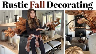 2023 Fall Decorating Ideas  Rustic Fall Living Room Decorating Ideas  Staining the Console Table [upl. by Siahc]