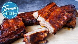 Spareribs im Backofen  einfach lecker und butterweich [upl. by Llehsyar]