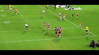 Broncos Vs Eels 2023  Herbie Farnworth backwards try [upl. by Dylane]