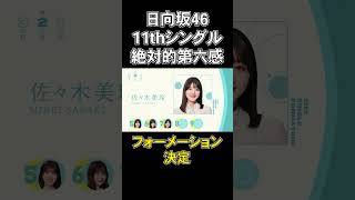 日向坂46 絶対的第六感 選抜メンバー 発表！！ フォーメーション 選抜発表 12thシングル 正源司陽子 藤嶌果歩 センター 日向坂で会いましょう shorts [upl. by Acinoreb]