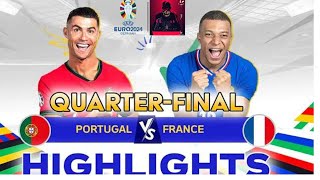 Euro 2024 QuarterFinal Portugal vs France  Full Match Highlights amp Penalty Shootout [upl. by Hillinck]