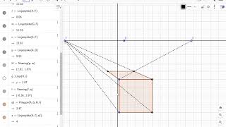 Perspektivtegning af en kasse i GeoGebra [upl. by Oek133]