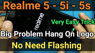 Realme 5 5i 5s Hang On Logo Solution with Very Easy Trick without Any Data Loss [upl. by Ryder]