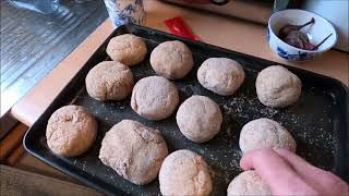 Making Wholemeal bread rolls from home ground flour [upl. by Notneb778]