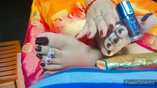 How to apply chocolate colour nail paint चॉकलेट कलर का नेल पेंट कैसे लगाएं [upl. by Tobi360]