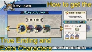 ワンピース海賊無双2 One Piece Kaizoku Musou 2  How to get the True Ending and Extra Characters [upl. by Ahsiekan972]