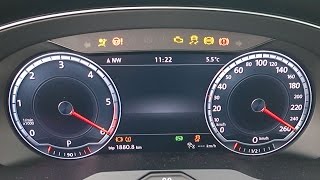 VW Passat B8 with Active Info Display  dial staging activation  vključitev kalibracije merilnikov [upl. by Francine]