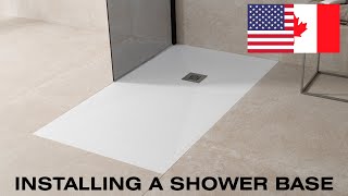 SLATE USA shower base installation [upl. by Nnayrb]