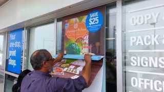 Window Signage  Adhesive Vinyl Mounting [upl. by Lierbag547]