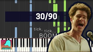 3090  Tick tick Boom  Piano Accompaniment Tutorial Synthesia [upl. by Helsie]