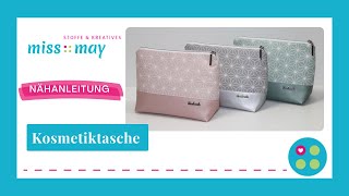 Nähanleitung Kosmetiktasche mit kostenlosem Schnittmuster [upl. by Zeena229]