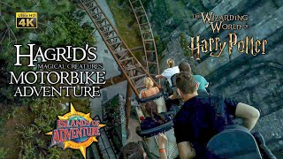 March 2021 Hagrids Magical Creatures Motorbike Adventure Roller Coaster On Ride 4k POV [upl. by Hoenack]