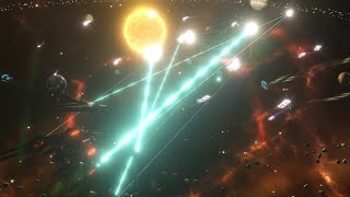 Vazuran Mega Titan vs Unbidden vs Aberrant vs Gray Tempest  Stellaris Stellaris [upl. by Sivra71]