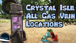 All Crystal Isle Gas Vein locations on Ark Survival Evolved guide [upl. by Angel]