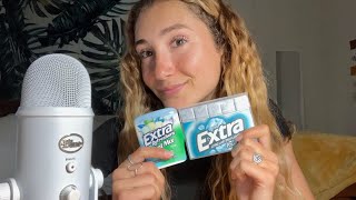 ASMR gum chewing and whisper ramble  tapping and chewing sounds [upl. by Aelanna]