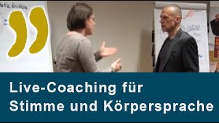 LiveCoaching für Stimme und Körpersprache [upl. by Rufena]