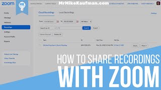 How to Share Recorded Zoom Videos [upl. by Narf861]