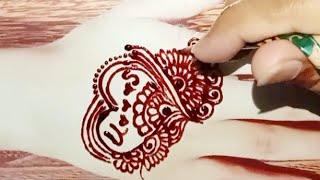 Simple Henna Design for Beginnersviral hinnah design trendingshorts hinnah sidramehndiart [upl. by Pollux]