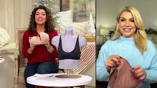 Jockey Set of 2 Matte amp Shine Bralettes on QVC [upl. by Htehpaj]