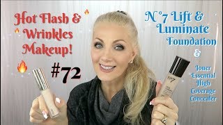 HOT FLASH amp Wrinkles Makeup 72  N° 7 Lift amp Luminate Foundation  BentlyK [upl. by Teena456]