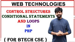 control structures in php  conditional statements and control loops in php  web technologies [upl. by Htiekal]