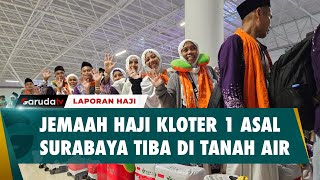 Tiba di Tanah Air 392 Jemaah Haji Kloter Pertama Asal Surabaya Sujud Syukur [upl. by Gilroy]