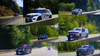 Multiple Units Responding RCMP ERT Sea to Sky HWY [upl. by Letsyrk]