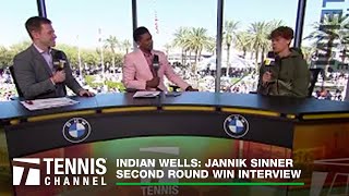 Humble Jannik Sinner Appreciative of Loyal Friends amp Family Indian Wells 2R [upl. by Greeson]