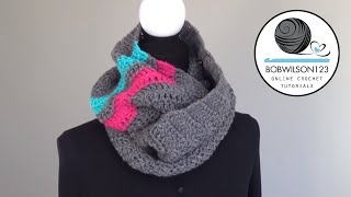 Crochet Chevron Delight Cowl  Scarf  Blanket Tutorial [upl. by Gow]