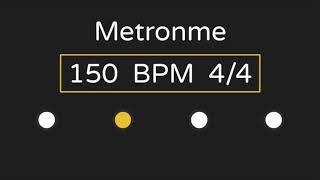 Metronome  150 BPM  44 Time with Accent [upl. by Cristy]