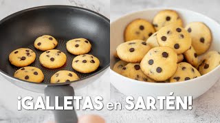 Galletas SIN HORNO en Sartén con 3 INGREDIENTES 🍪 [upl. by Nai]